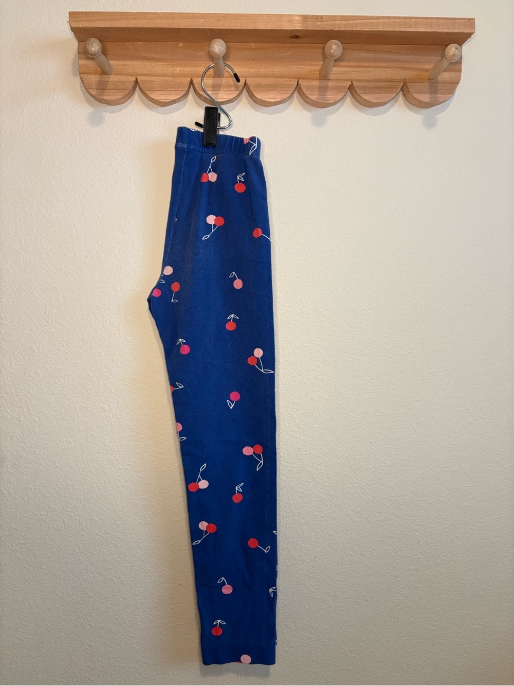 Hanna Andersson Blue Leggings with Cherry Print
